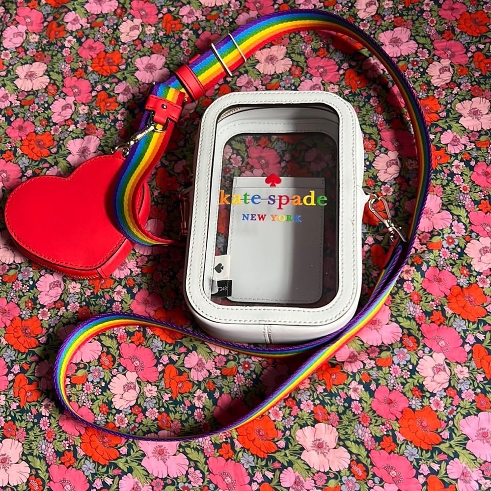 Kate Spade Cross Body Purse/ rainbow